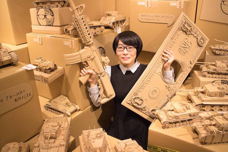 Hidden cardboard scene